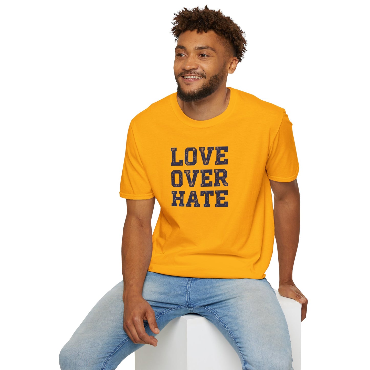 Love Over Hate T-Shirt – Inspirational Christian Shirt, Positive Message Tee, Motivational Faith Apparel