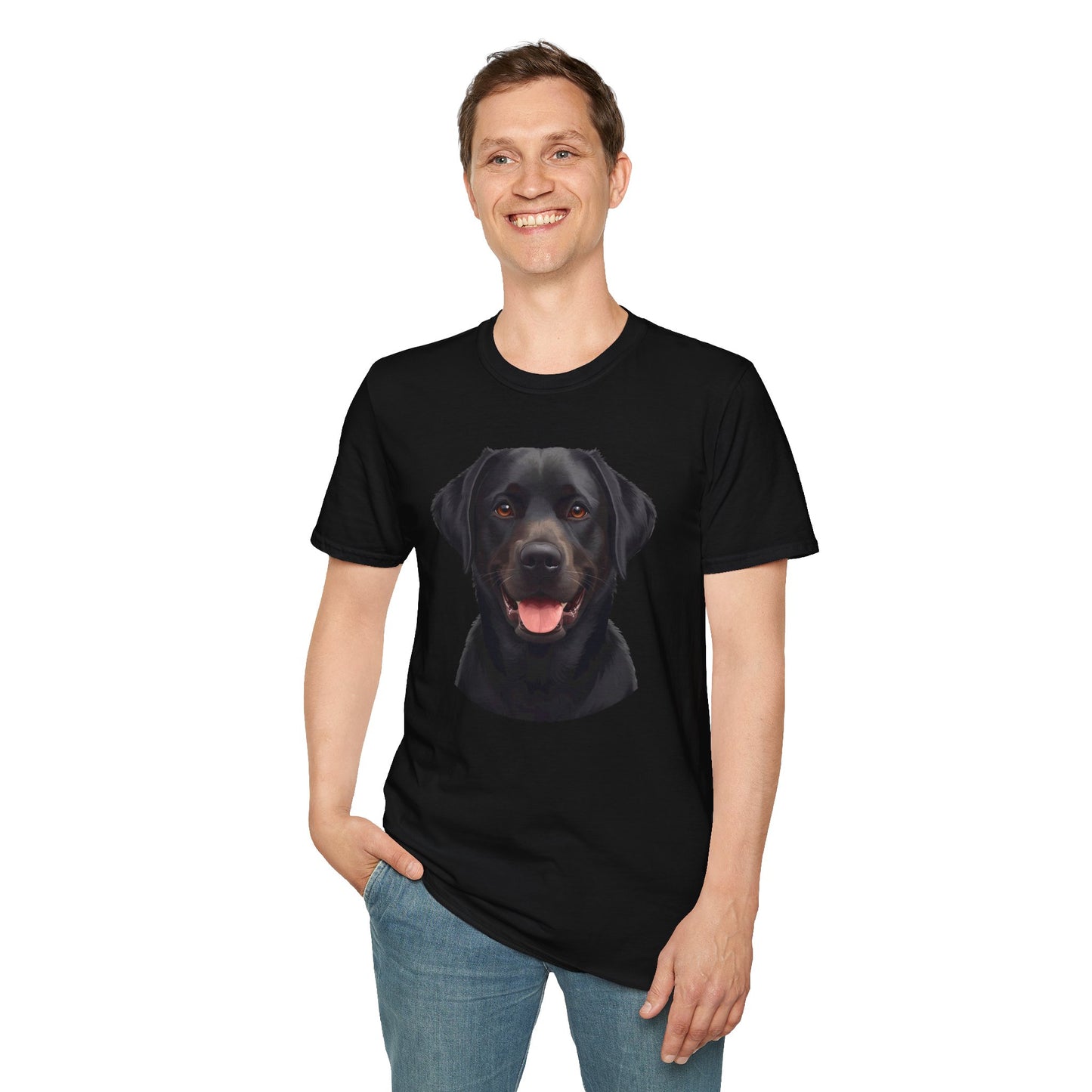 Labrador Retriever Dog Portrait Shirt – Black Lab Dog Lover Gift, Cute Dog Mom Tee, Dog Dad Shirt, Pet Breed Apparel