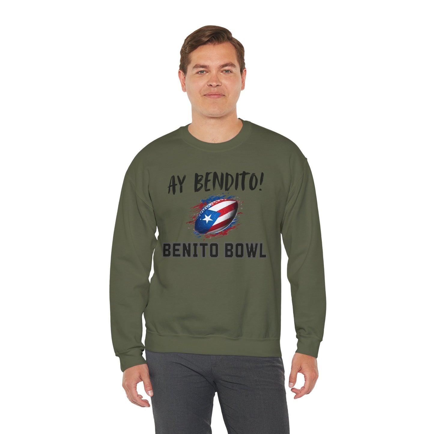Ay Bendito! Benito Bowl Sweatshirt, Halftime Benito Shirt, Football Fan Gift, Benito Sweatshirt, Puerto Rico Heritage Boriqua Pride Gift