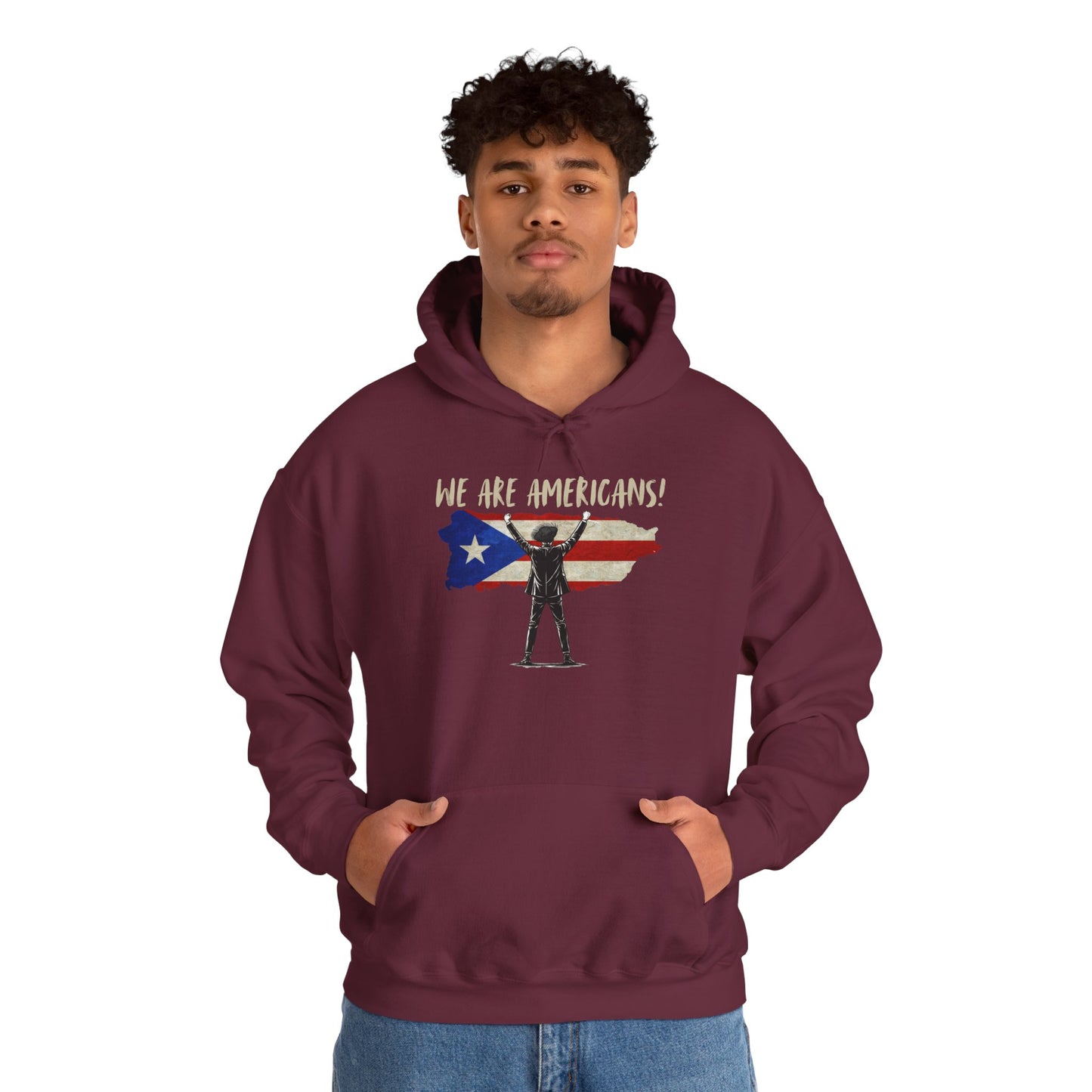 Benito We are Americans Hoodie, Benito Bowl, Football Fan Gift, Puerto Rico Boricua Heritage Culture Pride Hoodie