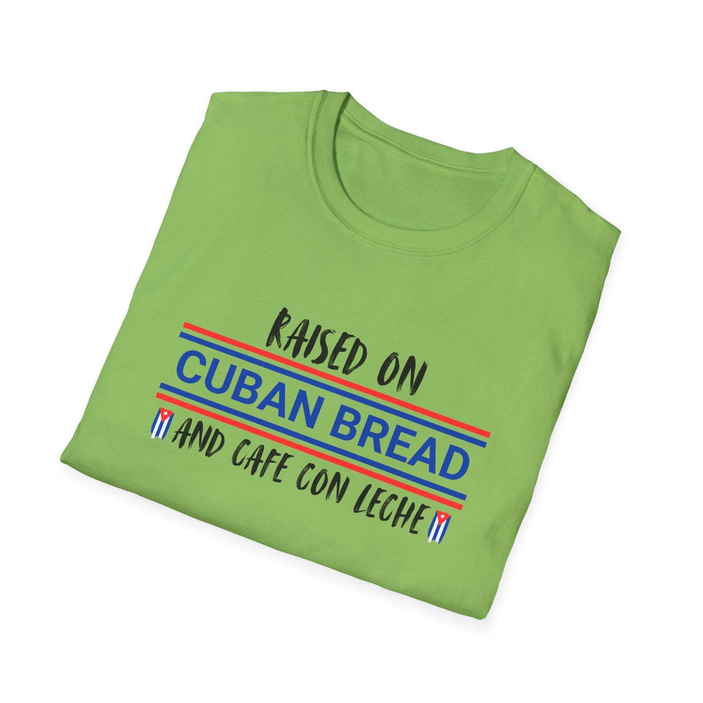 Raised on Cuban Bread and Cafe Con Leche T-Shirt, Cute Graphic Tee for Hispanic Heritage, Cuban Food Heritage Latin roots Tee, Hispanic Gift