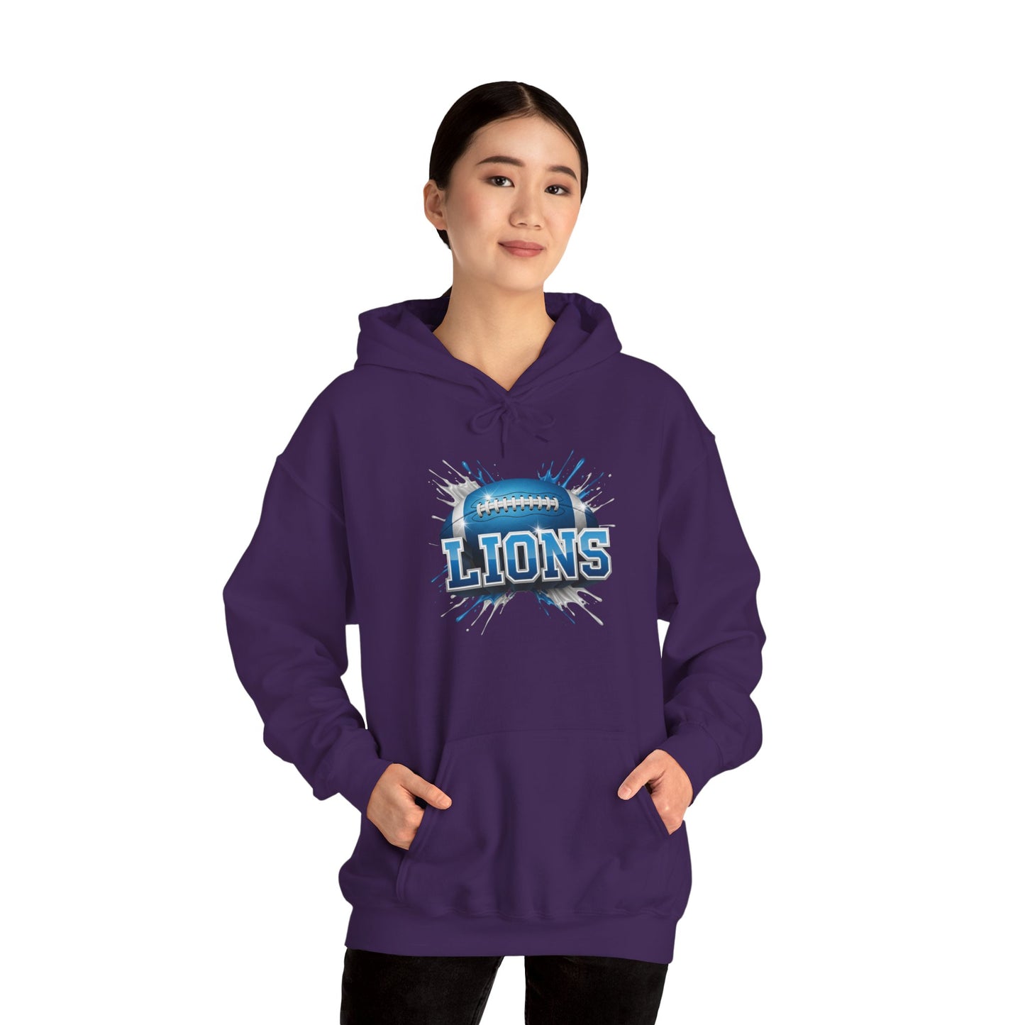Detroit Football Hoodie, Detroit Team Hoodie, Football Gift for Detroit Fans, Game Day Sports Fan Apparel, Football Fan Gift