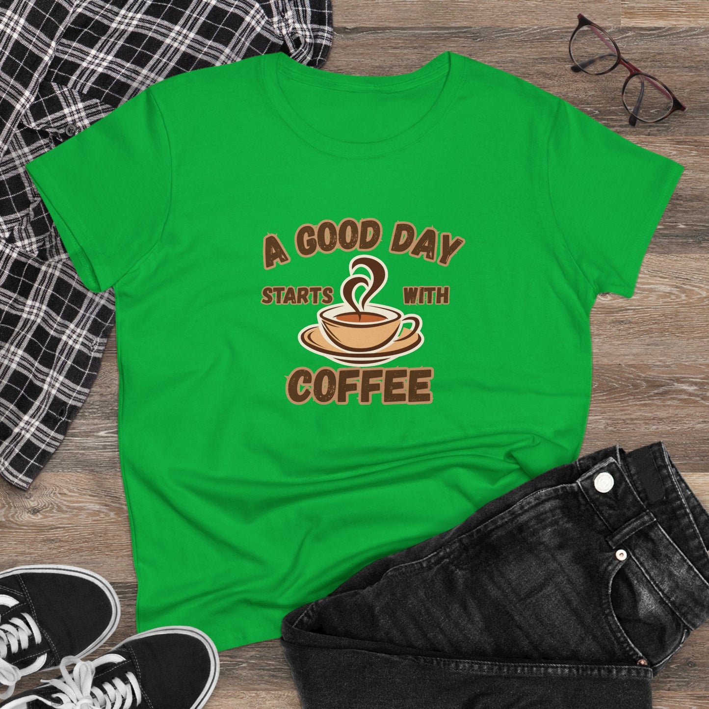 A Good Day Starts with Coffee Shirt, Funny Coffee Shirt, Mother's Day Gift, Coffee Lover Gift, Mom Gift, Coffee Drinker Gift, Mother Gift