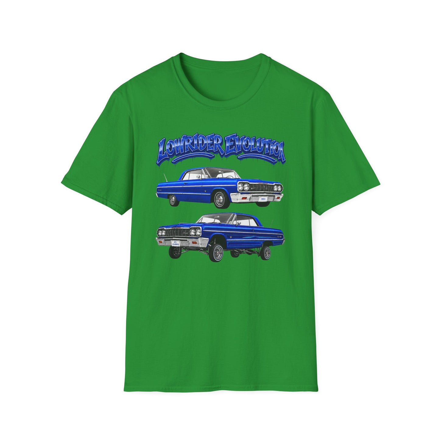 Classic Lowrider Shirt, Lowrider Evolution Tee, Blue Vintage Car Shirt, Car Enthusiast Gift, Retro Auto Graphic Tee