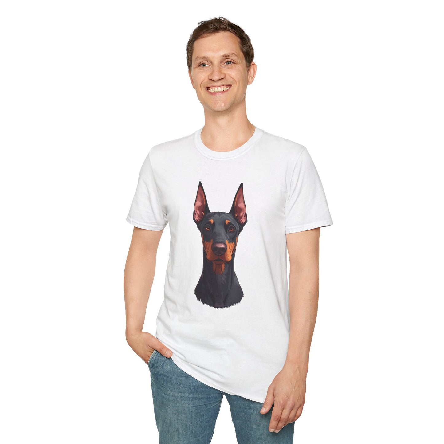 Doberman Dog Portrait Shirt – Doberman Dog Lover Gift, Cute Dog Mom Tee, Dog Dad Shirt, Pet Breed Apparel