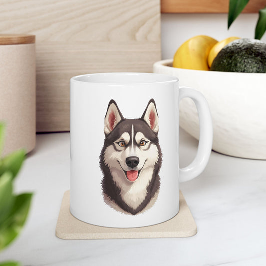 Siberian Husky Mug, Husky Dog Coffee Mug, Dog Lover Mug, Pet Parent Gift, Husky Mom Dad Cup 11oz or 15oz, Dog Lover Gift