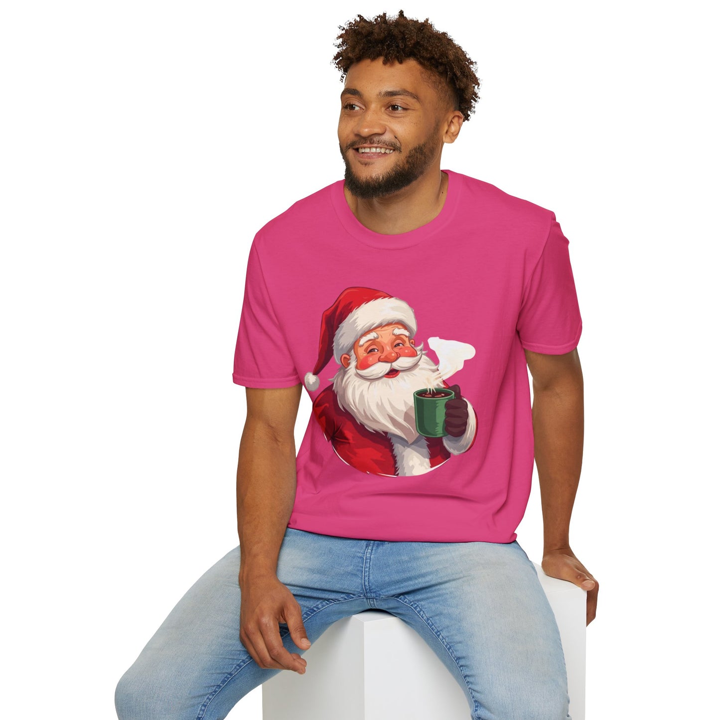 Santa enjoying Hot Chocolate Shirt, Family Christmas Shirts, Christmas T Shirt, Holiday Shirt, Cute Xmas Shirt for the family, Holiday Gift