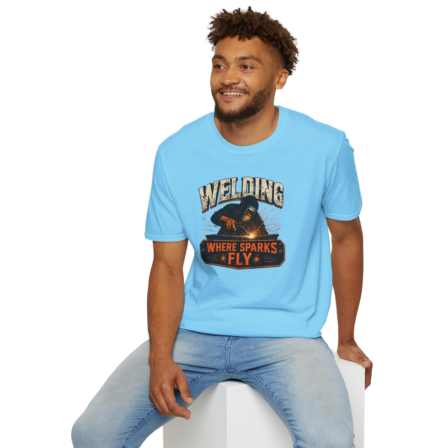 Welding Where Sparks Fly Shirt, Funny Welder T Shirt Gift, Welding Graphic Tee, Metal Worker Shirt, Blue Collar Tee