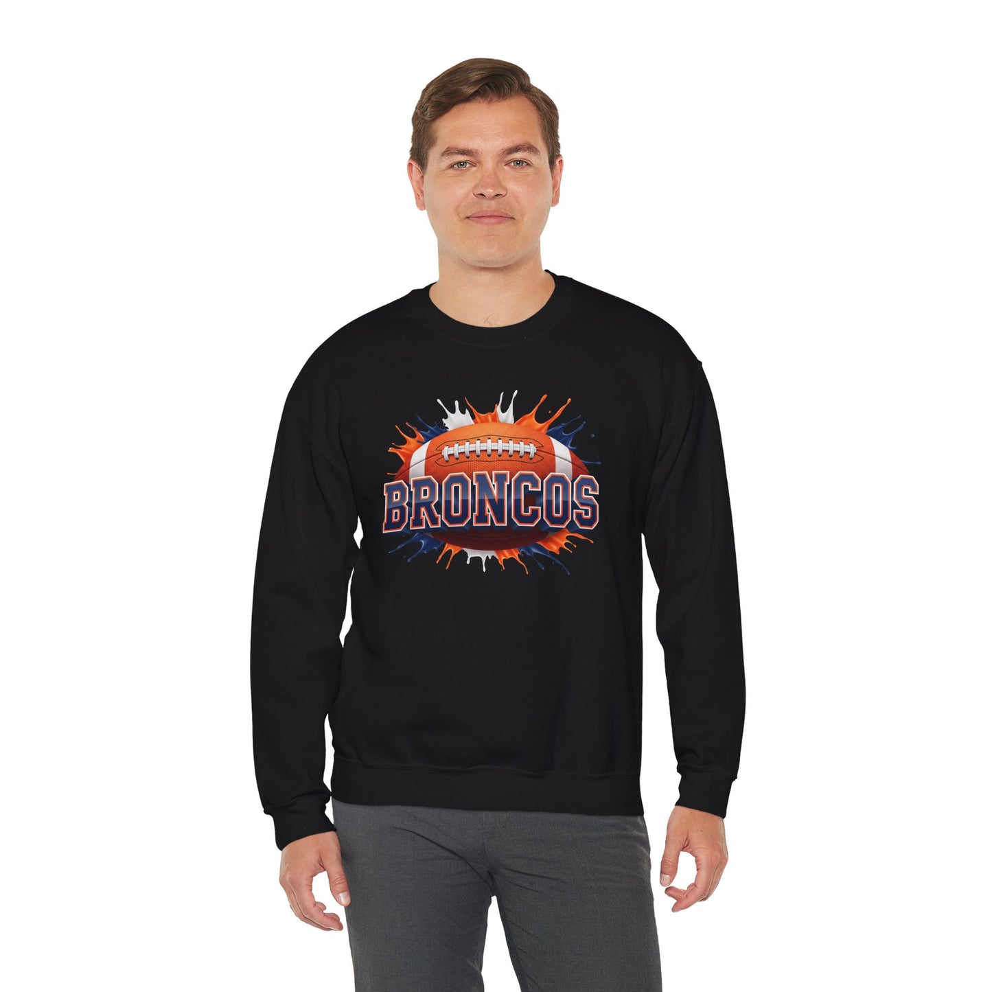 Denver Football Sweatshirt, Denver Team Sweatshirt, Football Gift for Denver Fans, Game Day Sports Fan Football Apparel
