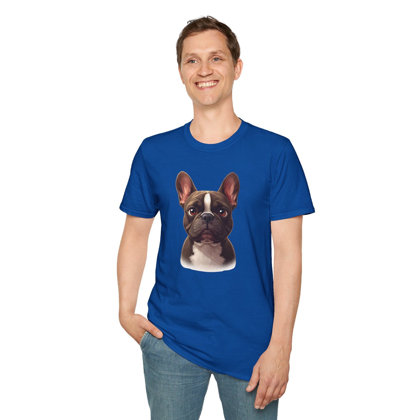 French Bulldog Dog Portrait Shirt – Frenchie Dog Lover Gift, Cute Dog Mom Tee, Dog Dad Shirt, Pet Breed Apparel