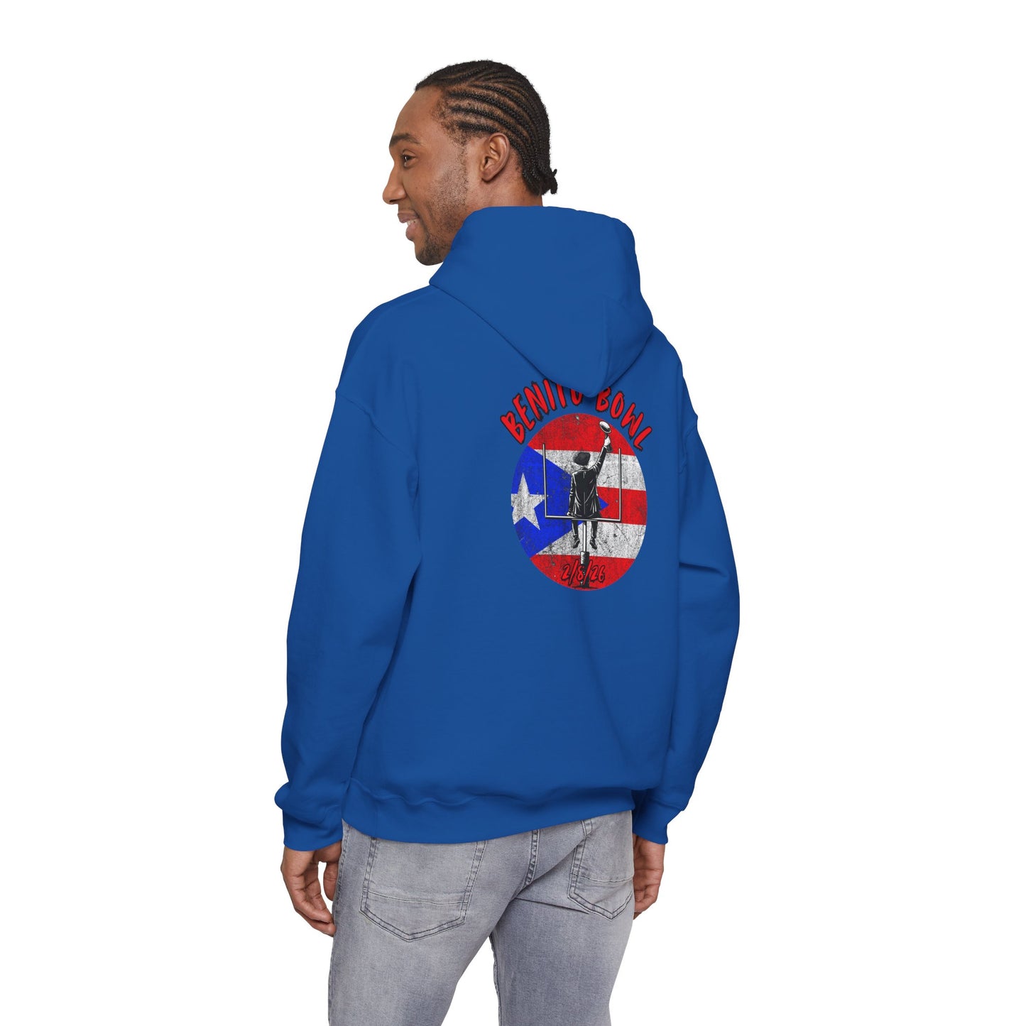 Benito Bowl 2/8/26 Hoodie – Puerto Rico Heritage, Boricua Pride Football Benito Fan Hoodie