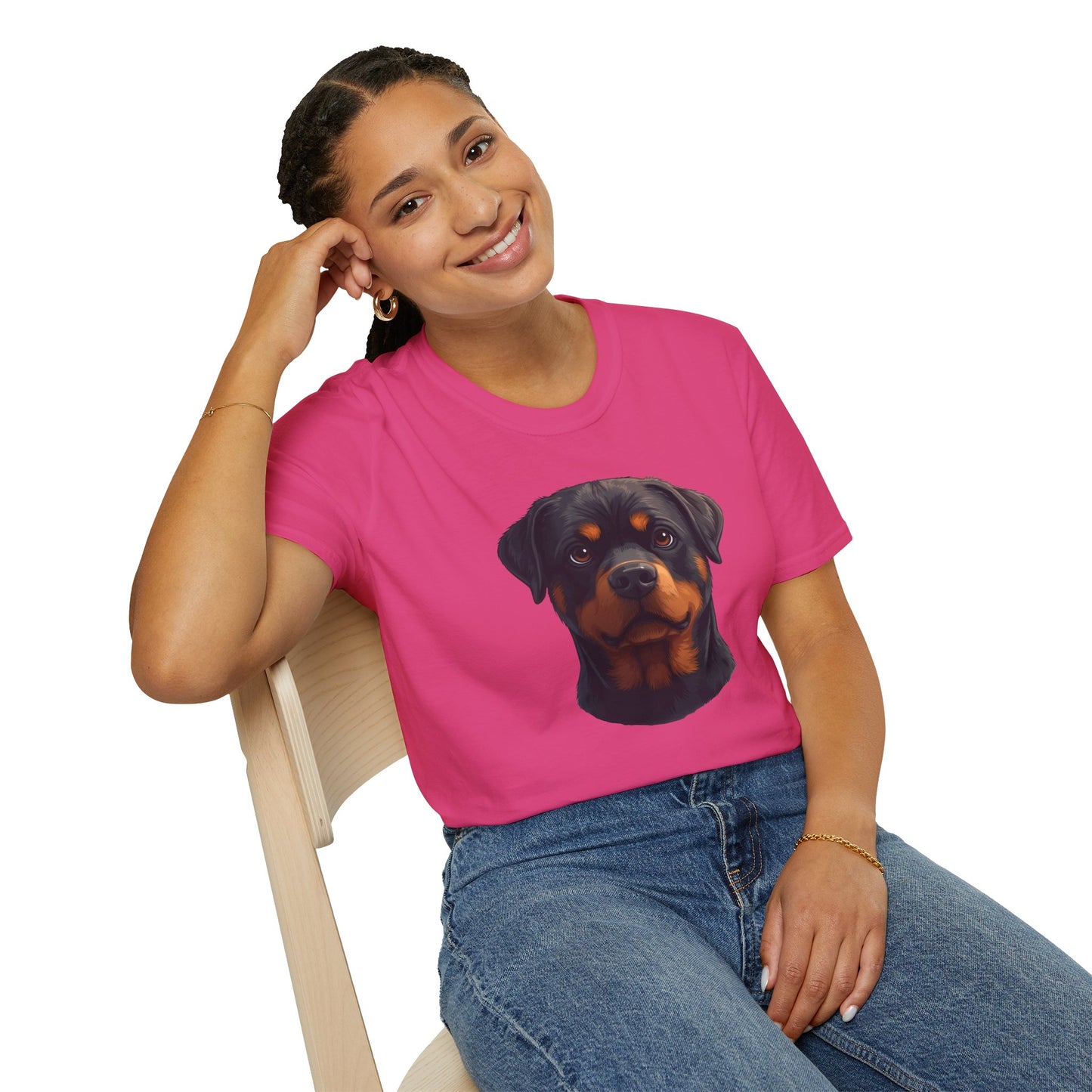 Rottweiler Dog Portrait Shirt – Rottweiler Dog Lover Gift, Cute Dog Mom Tee, Dog Dad Shirt, Pet Breed Apparel