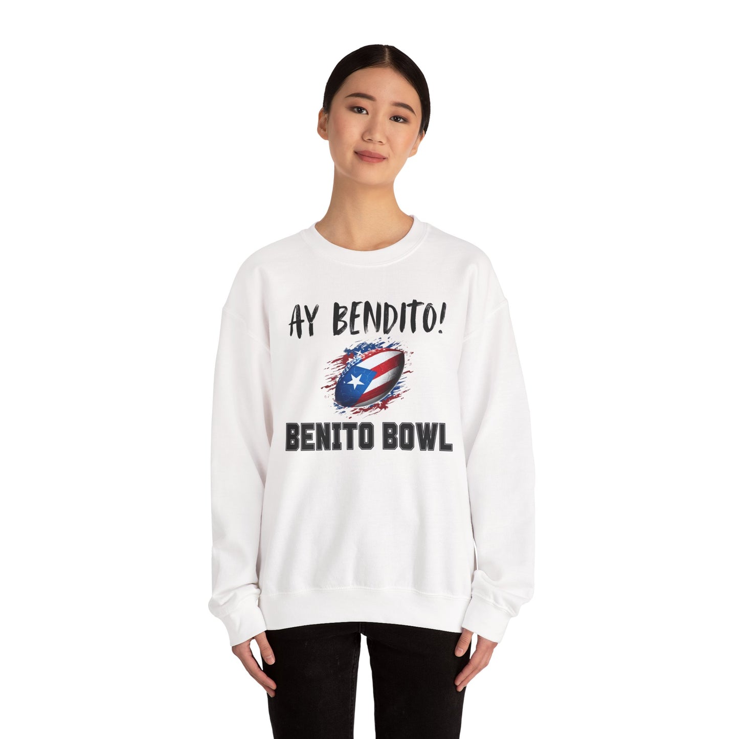Ay Bendito! Benito Bowl Sweatshirt, Halftime Benito Shirt, Football Fan Gift, Benito Sweatshirt, Puerto Rico Heritage Boriqua Pride Gift