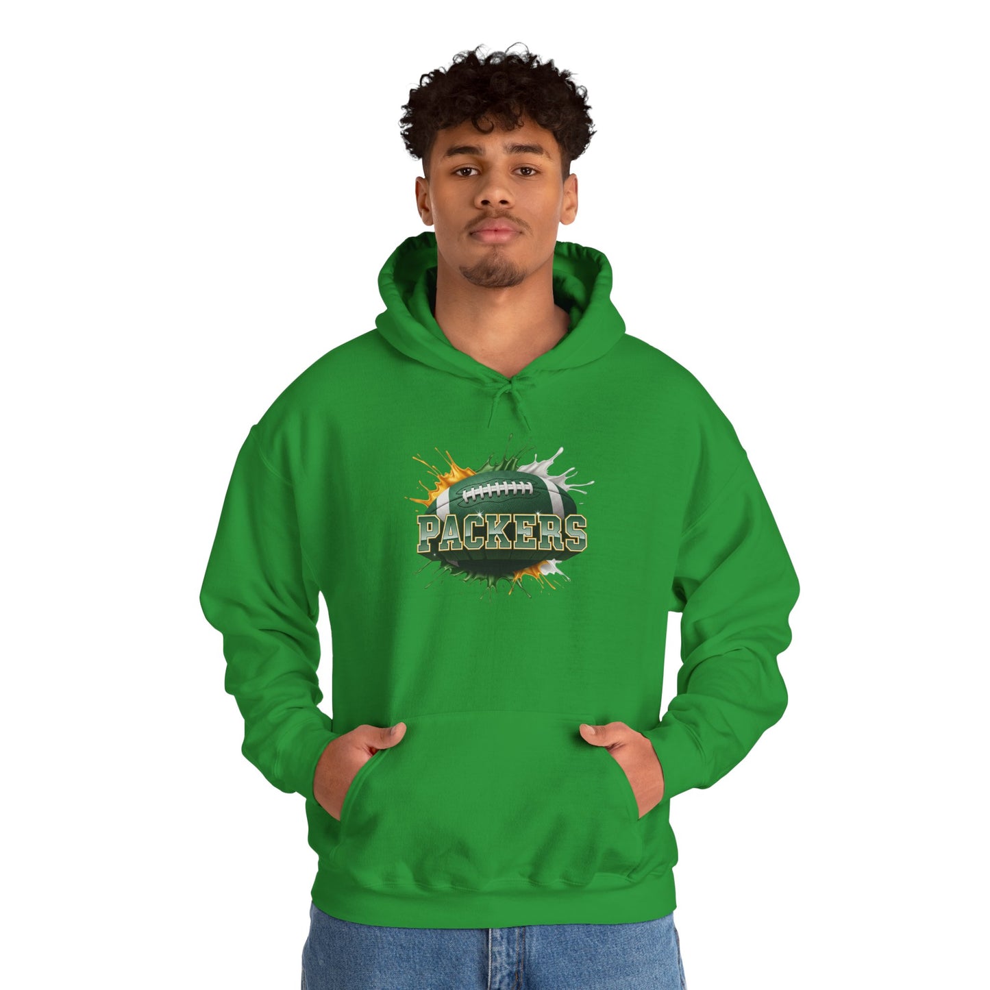 Green Bay Football Hoodie, Green Bay Team Hoodie, Football Gift for Green Bay Fans, Game Day Sports Fan Apparel, Football Fan Gift