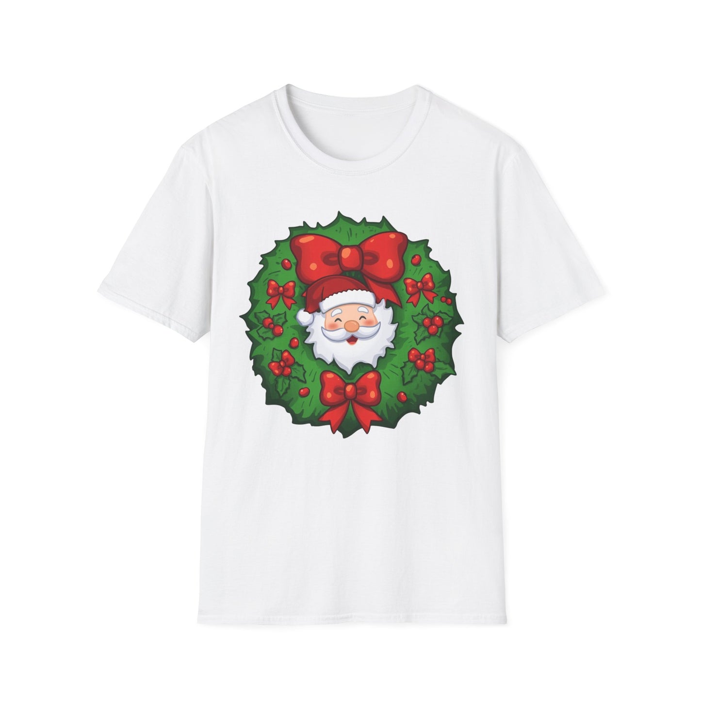 Santa Wreath Shirt, Family Christmas Shirts, Christmas T Shirt, Holiday Shirt, Cute Xmas Shirt for the family, Holiday Gift