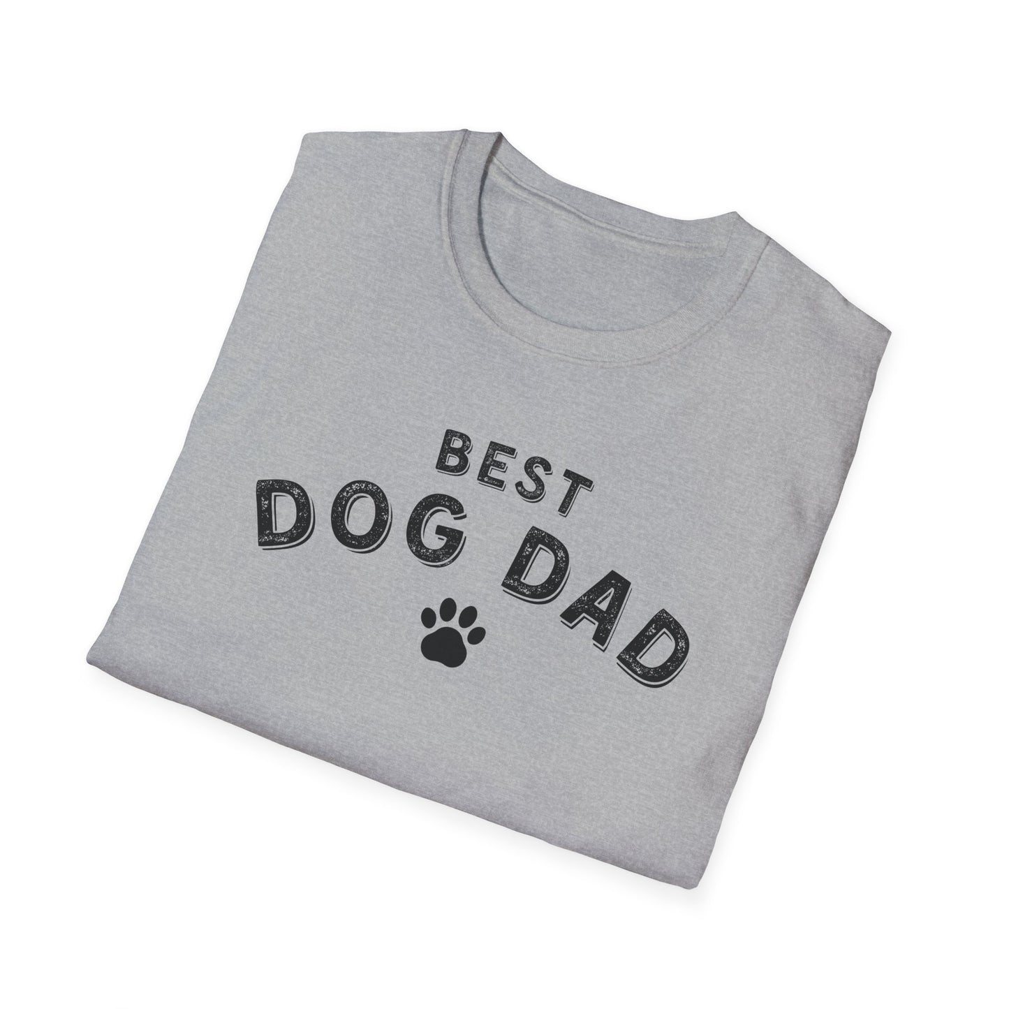 Best Dog Dad T-Shirt – Funny Dog Lover Shirt for Men, Paw Print Pet Dad Tee, Dog Father Gift
