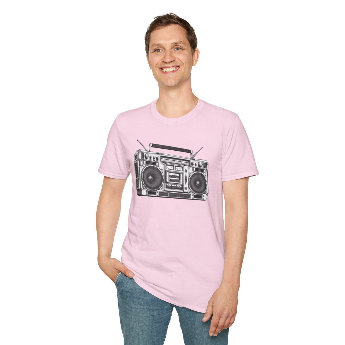 Boombox T-Shirt, Retro Music Shirt, Vintage Cassette Radio Tee, 80s 90s Nostalgia, Music Lover Gift