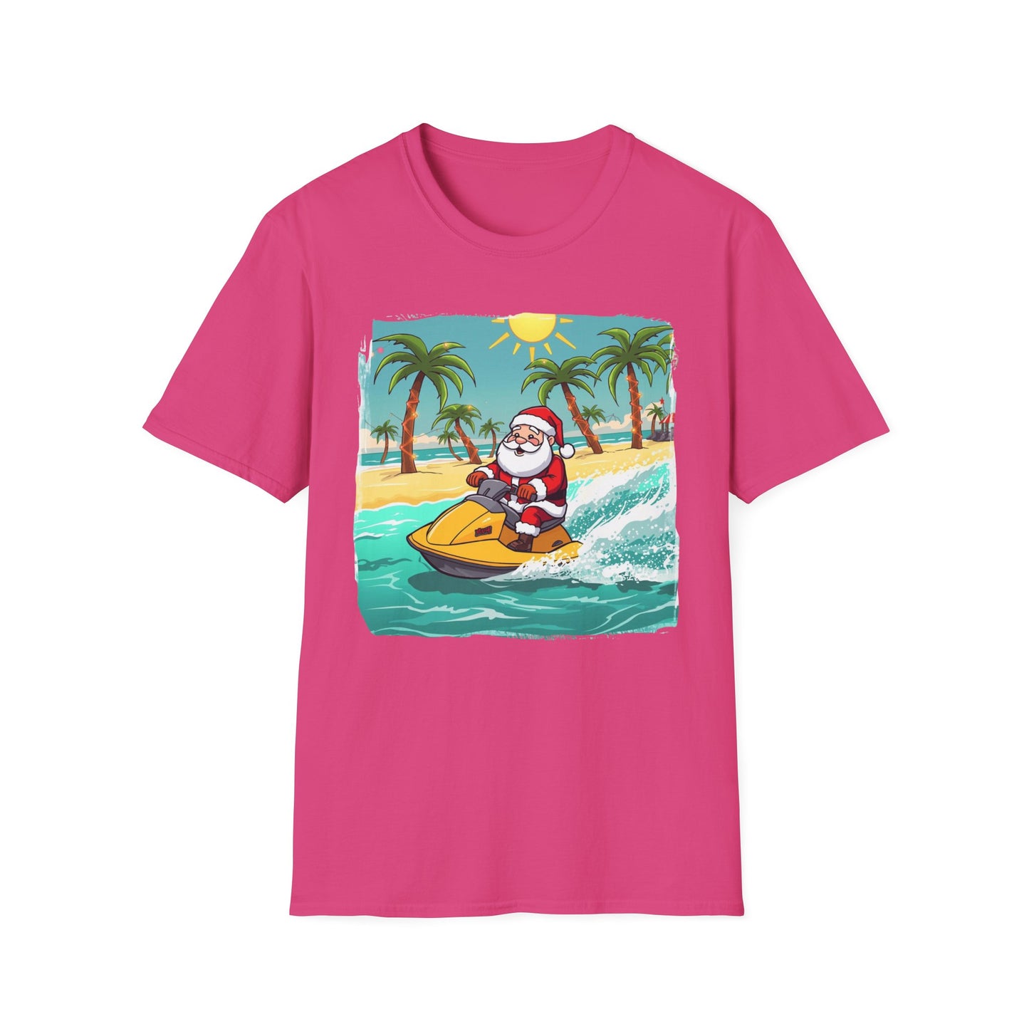Tropical Santa on a Wave runner Shirt, Family Christmas Shirts, Christmas T Shirt, Holiday Shirt, Cute Xmas Shirt for the family, Holiday Gift