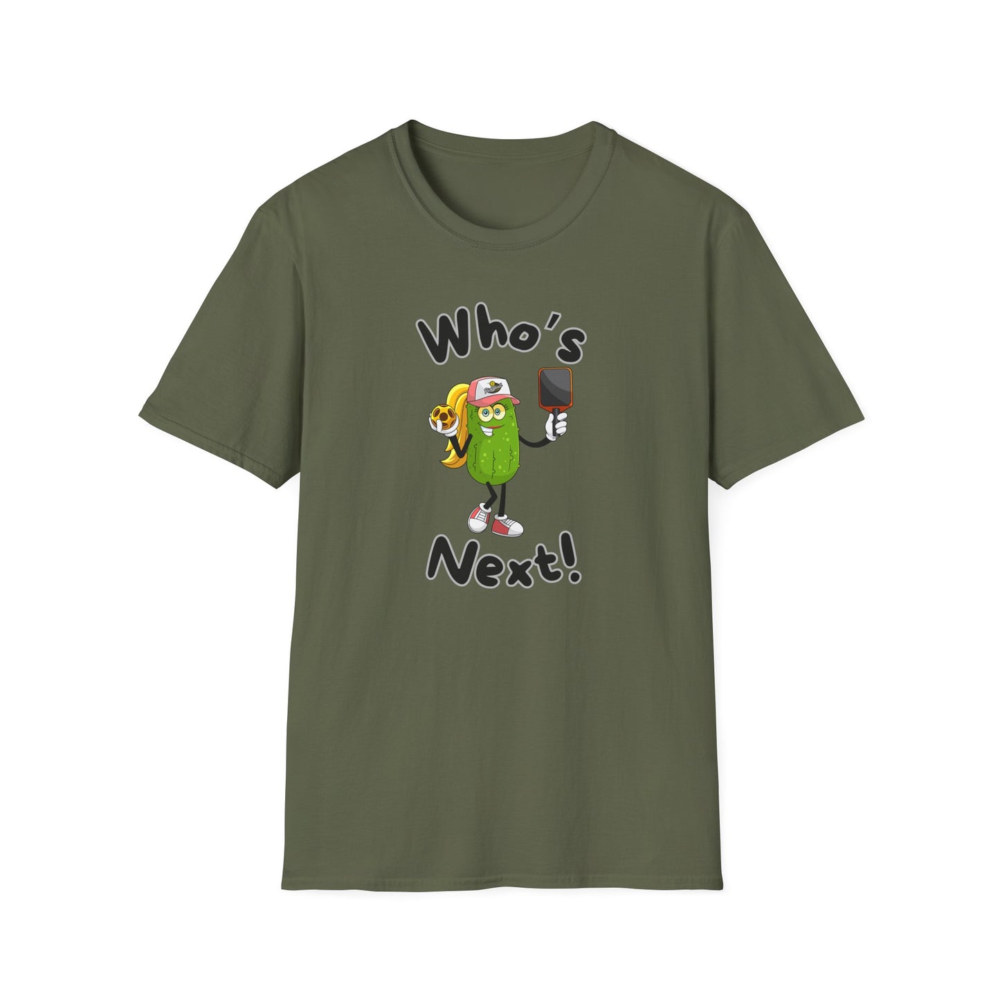 Who's Next Pickleball Unisex Softstyle T-Shirt, Pickleball Gift, Pickleball Apparel, Pickleball Lover Shirt, Pickleball Player Tee,