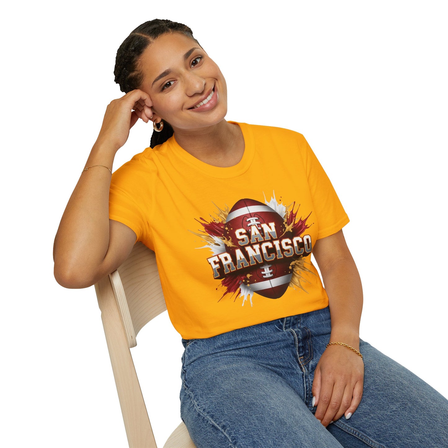 San Francisco Football Unisex T-Shirt, San Francisco Team Tee, Football Gift for San Francisco Fans, Game Day Shirt, Sports Fan Apparel