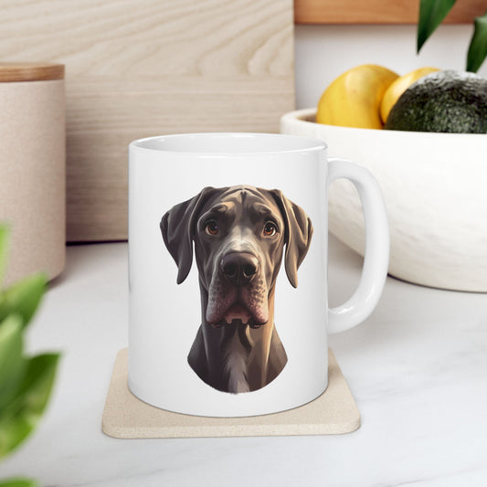 Great Dane Coffee Mug, Large Dog Mug, Dog Lover Mug, Pet Parent Gift, Great Dane Mom Dad Cup 11oz or 15oz, Dog Lover Gift