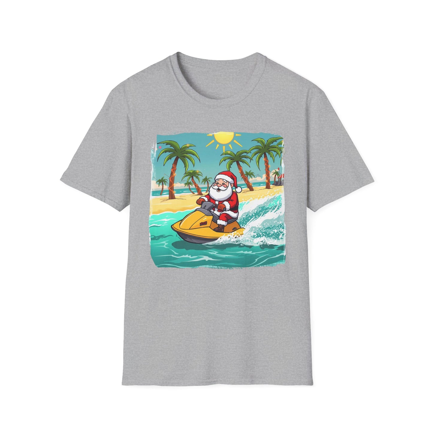 Tropical Santa on a Wave runner Shirt, Family Christmas Shirts, Christmas T Shirt, Holiday Shirt, Cute Xmas Shirt for the family, Holiday Gift