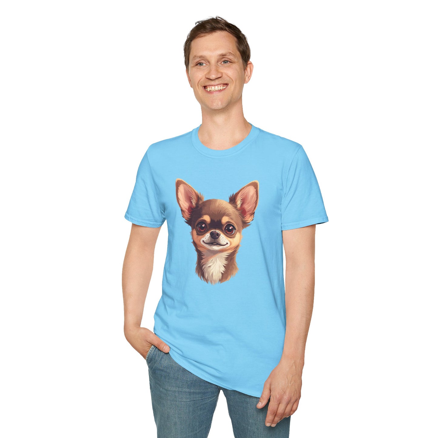 Chihuahua Dog Portrait Shirt – Chihuahua Dog Lover Gift, Cute Dog Mom Tee, Dog Dad Shirt, Pet Breed Apparel