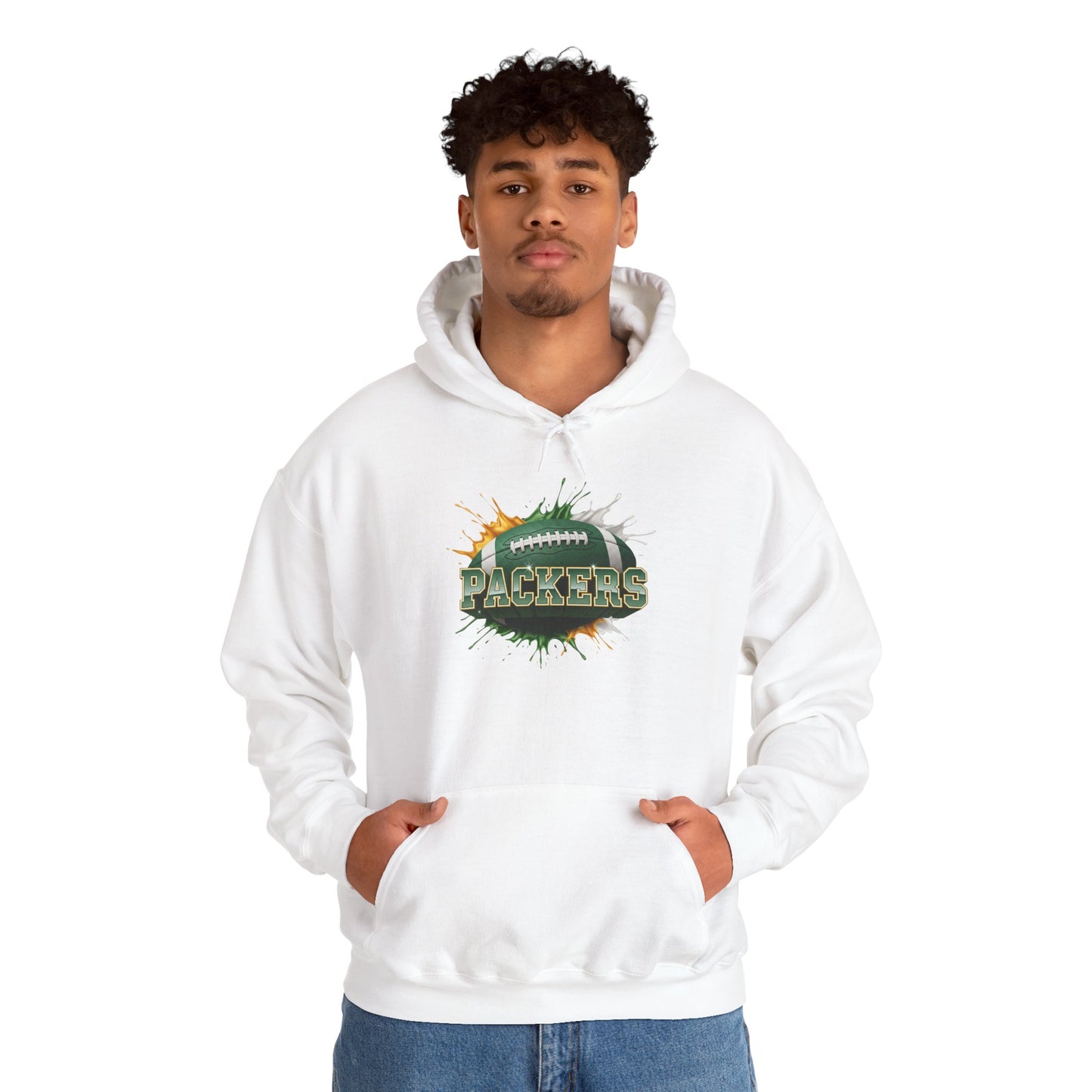 Green Bay Football Hoodie, Green Bay Team Hoodie, Football Gift for Green Bay Fans, Game Day Sports Fan Apparel, Football Fan Gift