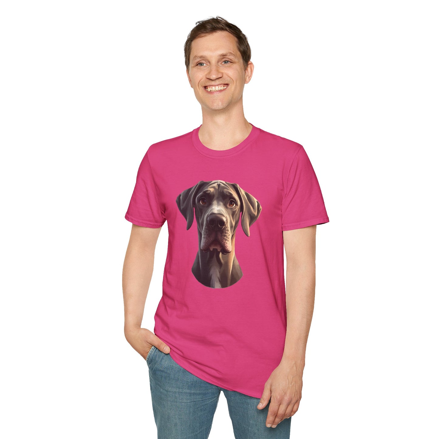 Great Dane Dog Portrait Shirt – Great Dane Dog Lover Gift, Cute Dog Mom Tee, Dog Dad Shirt, Pet Breed Apparel
