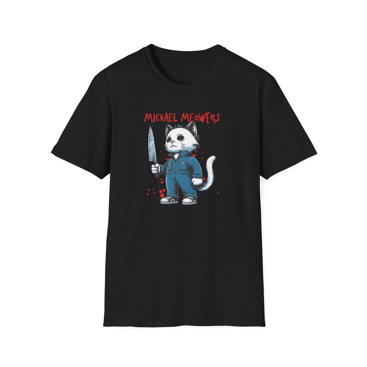 Michael Meowers Halloween Funny Cat T-Shirt, Scary Movie Tee, Halloween Cat Shirt, Horror Movie Cat Fan Gift, Horror Movie Character