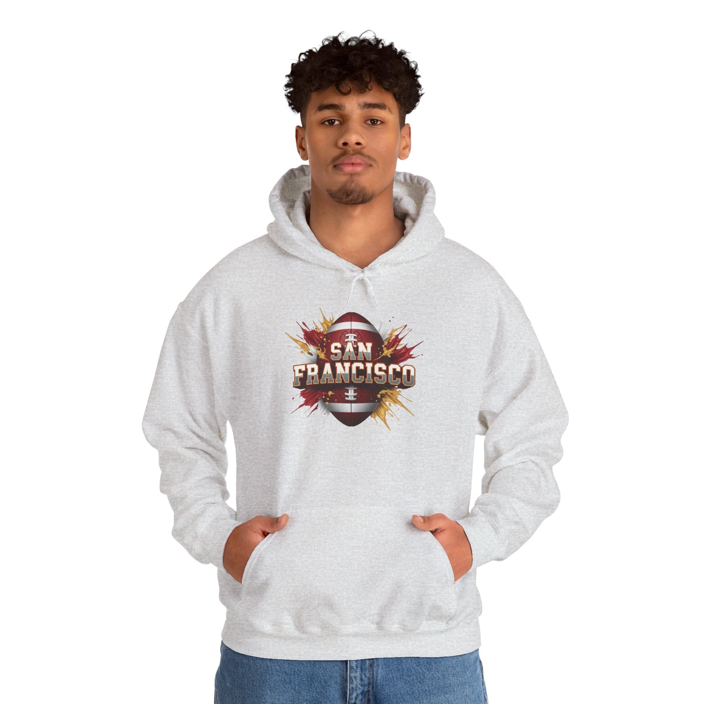 San Francisco Football Hoodie, San Francisco Team Hoodie, Football Gift for San Francisco Fans, Game Day Sports Fan Apparel, Football Fan