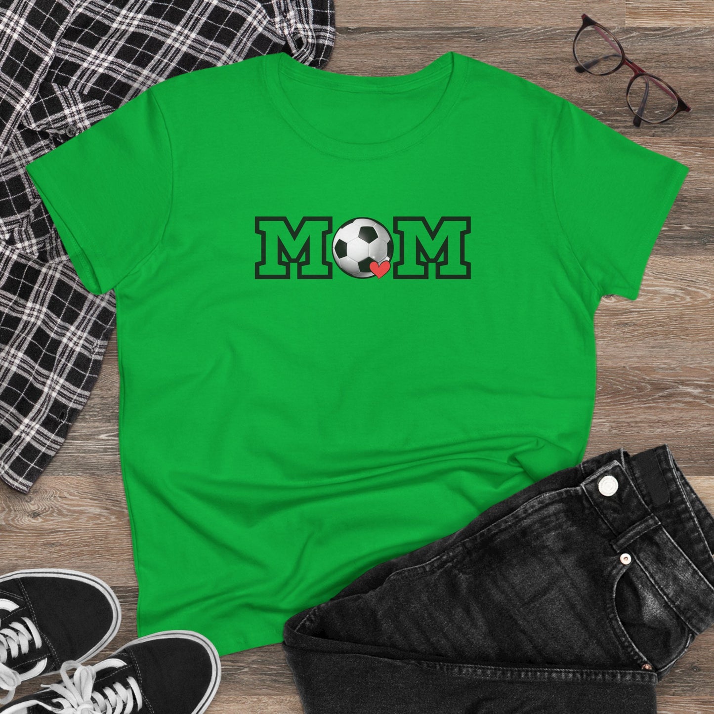 Soccer Mom Shirt, Sports Mom Gift, Cotton T-Shirt, Soccer Fan Apparel, Mother's Day Tee, Mom loves Soccer, Sports Mom