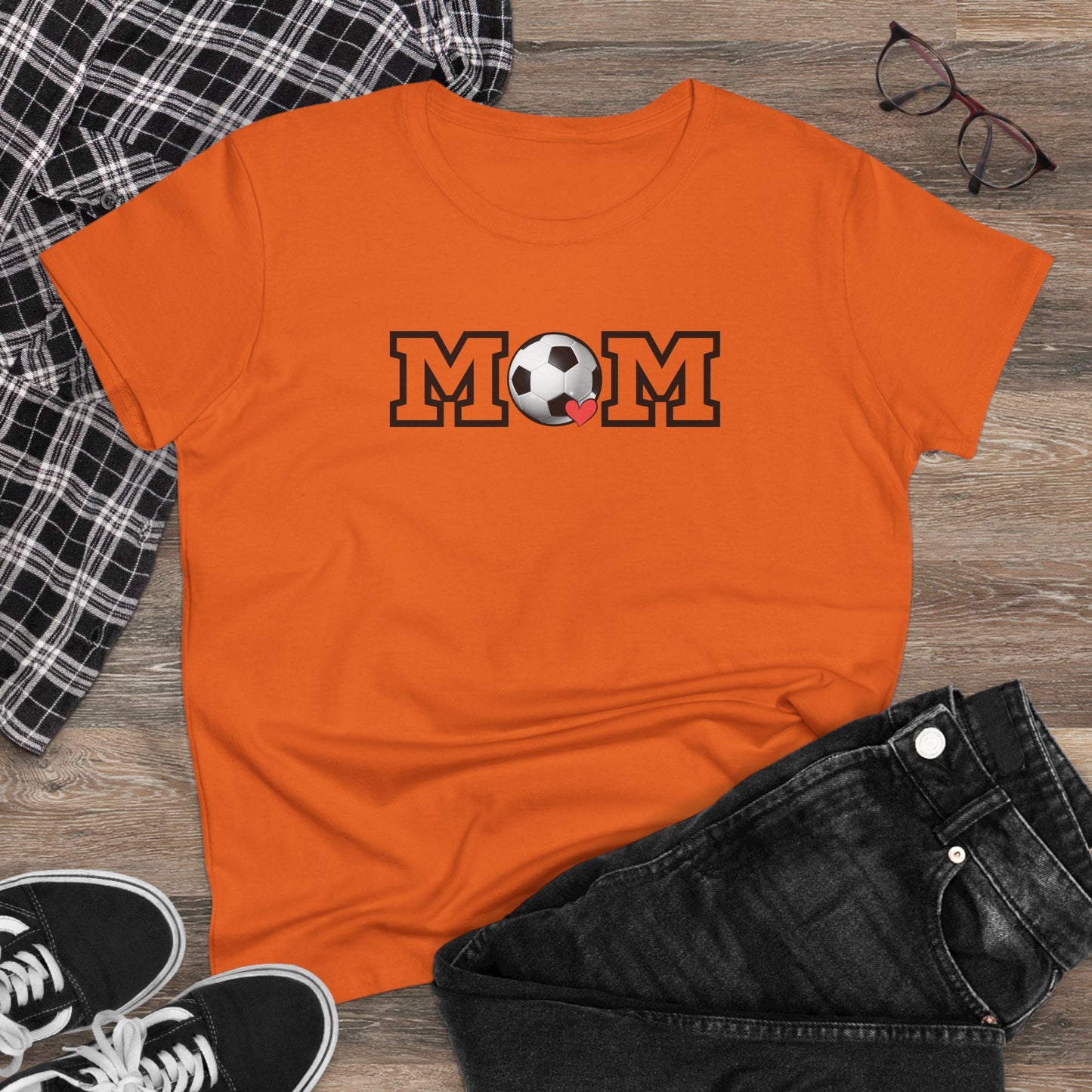 Soccer Mom Shirt, Sports Mom Gift, Cotton T-Shirt, Soccer Fan Apparel, Mother's Day Tee, Mom loves Soccer, Sports Mom