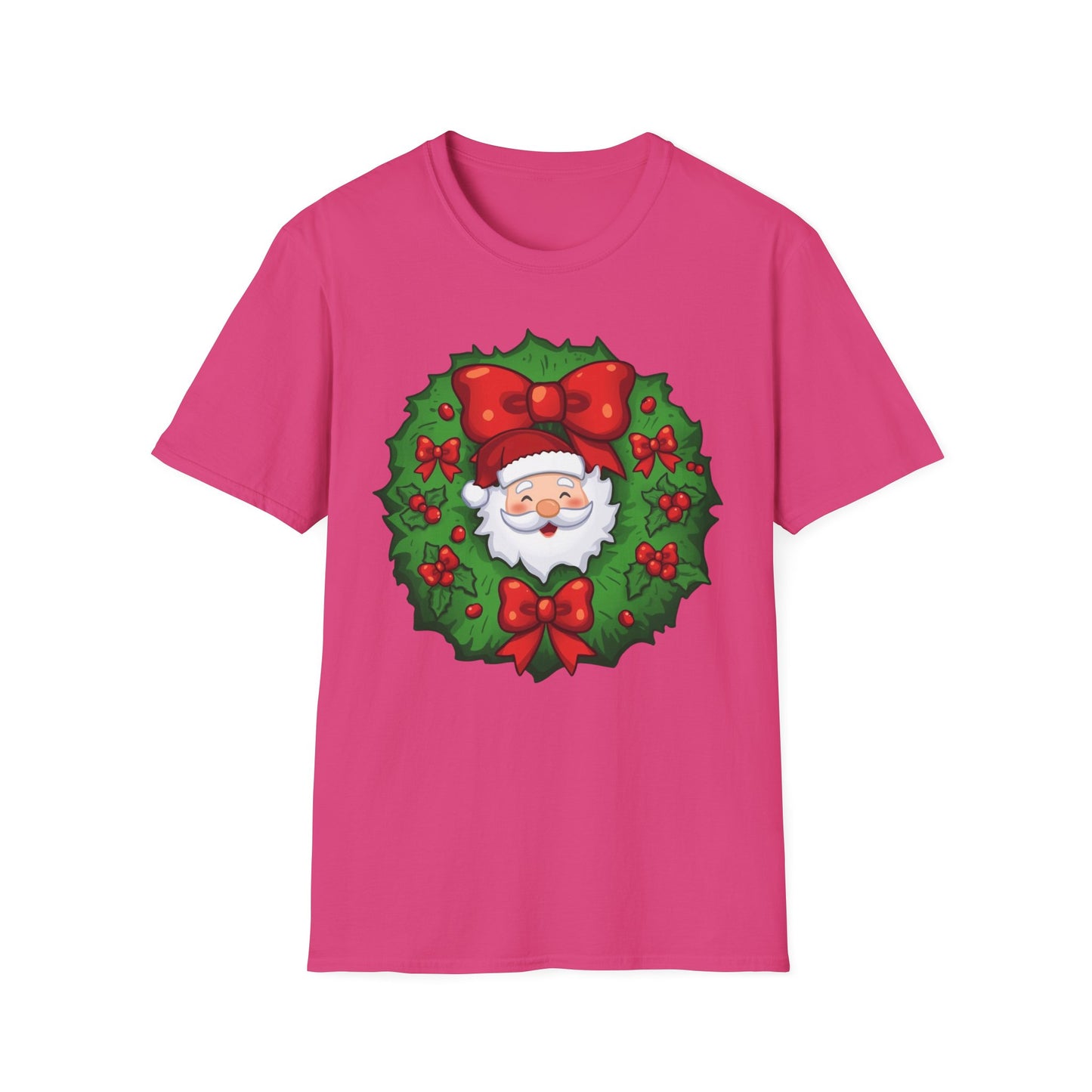 Santa Wreath Shirt, Family Christmas Shirts, Christmas T Shirt, Holiday Shirt, Cute Xmas Shirt for the family, Holiday Gift