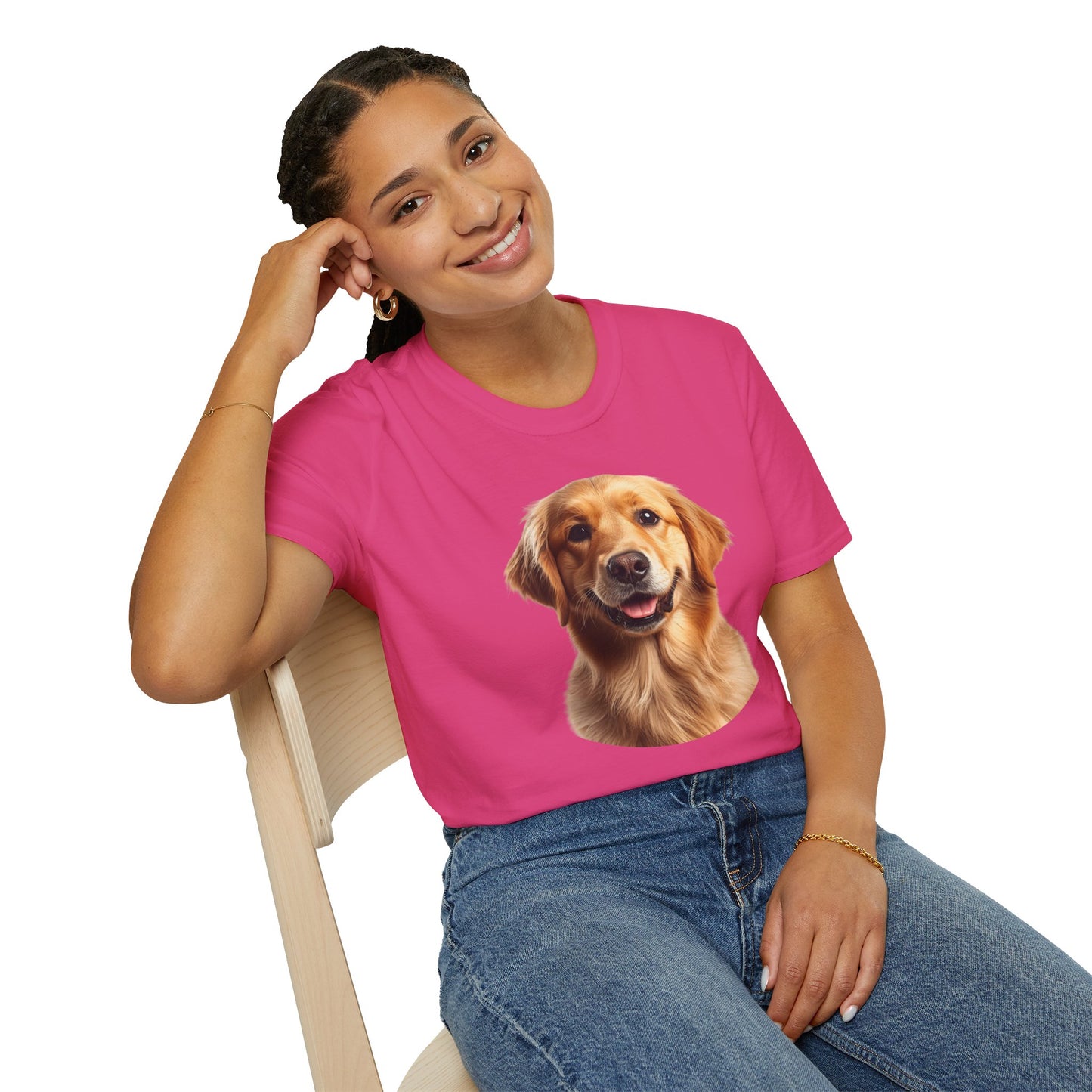 Golden Retriever Dog Portrait Shirt – Lab Dog Lover Gift, Cute Dog Mom Tee, Dog Dad Shirt, Pet Breed Apparel