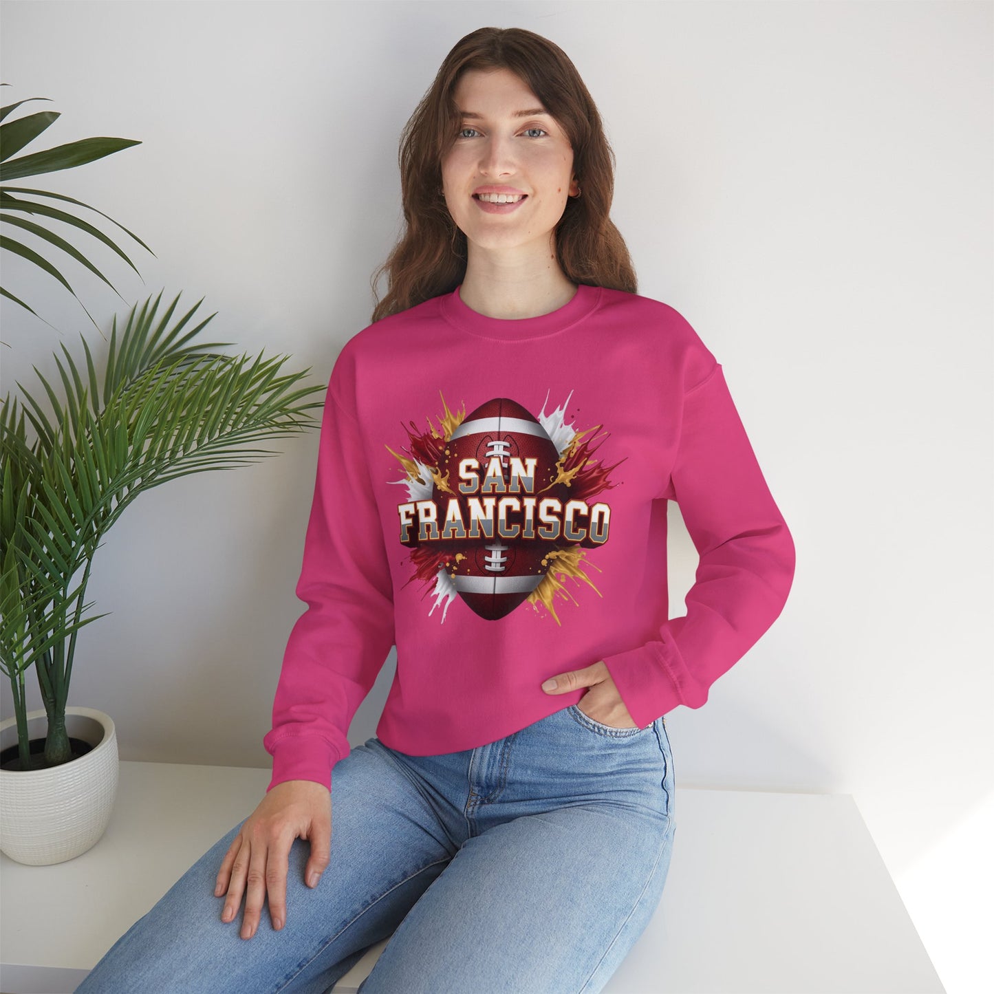 San Francisco Football Sweatshirt, San Francisco Team Sweatshirt, Football Gift for San Fran Fans, Game Day Fan Apparel, Football Fan Gift