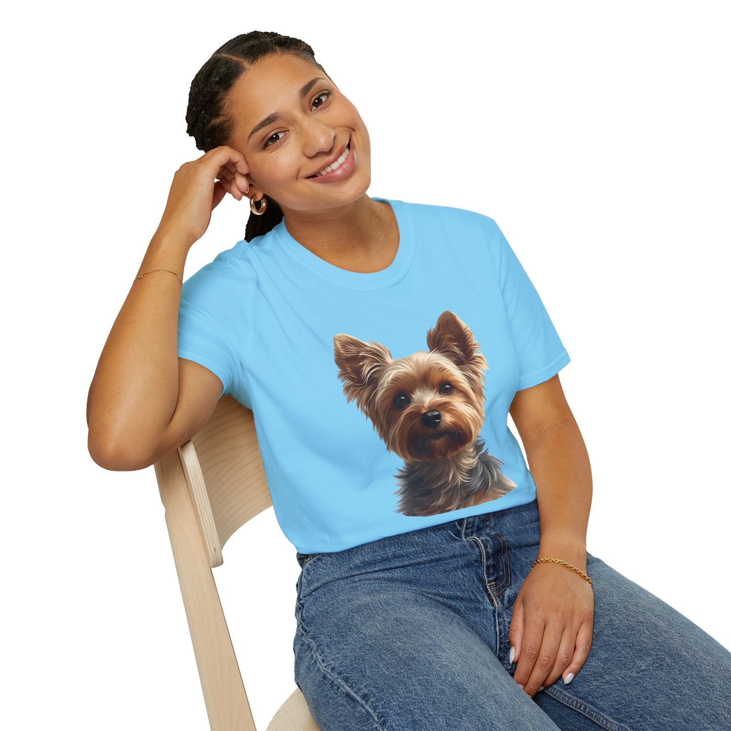 Yorkshire Terrier Dog Portrait Shirt – Yorkie Dog Lover Gift, Cute Dog Mom Tee, Dog Dad Shirt, Pet Breed Apparel