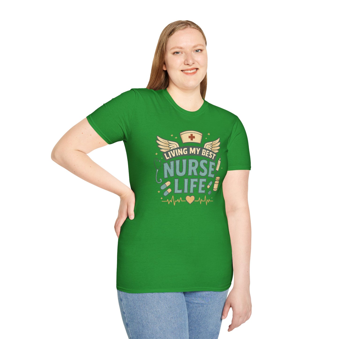 Living My Best Nurse Life Shirt – Cute Nurse Shirt for Women – RN Nurse Life Tee – Nurse Appreciation Gift, Medical Worker Shirt