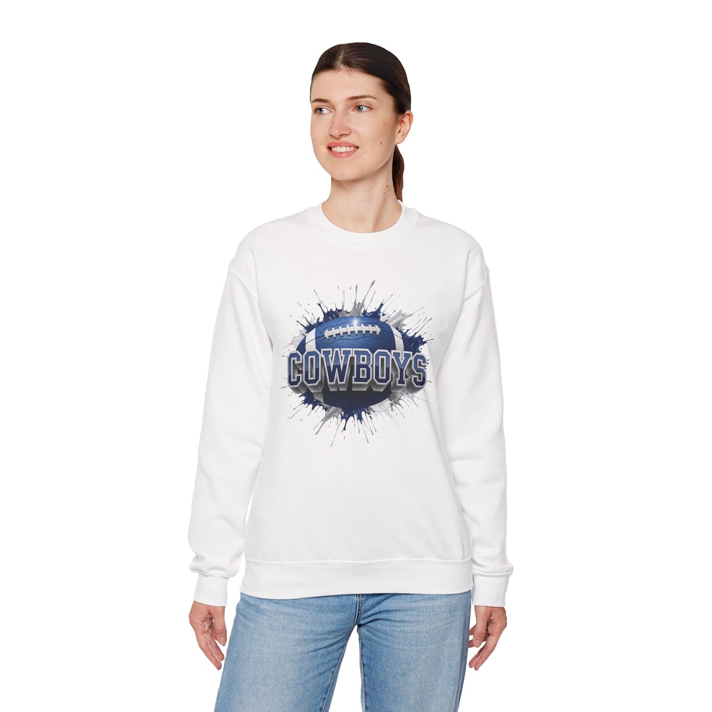 Dallas Football Sweatshirt, Dallas Team Sweatshirt, Football Gift for Dallas Fans, Game Day Sports Fan Football Apparel