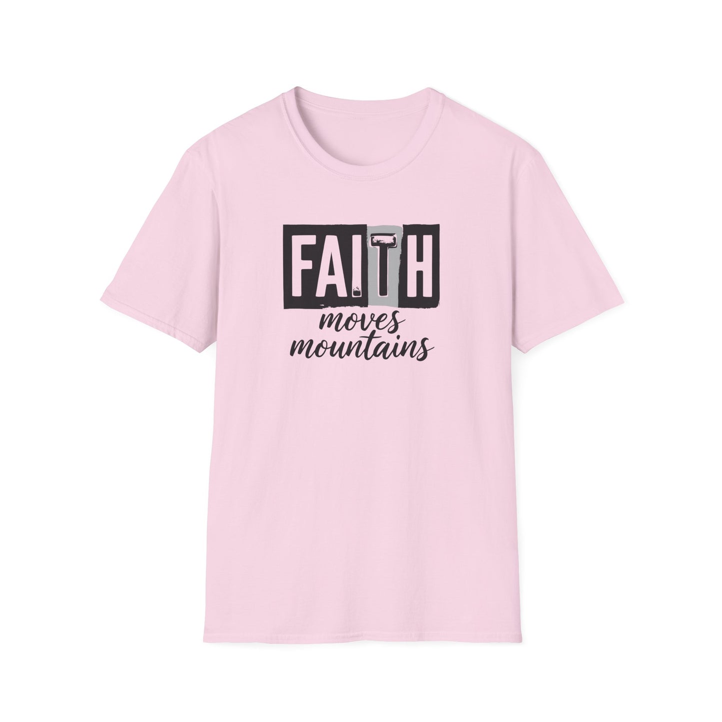 Faith Moves Mountains T-Shirt – Inspirational Christian Shirt, Bible Verse Faith Tee, Motivational Religious Apparel