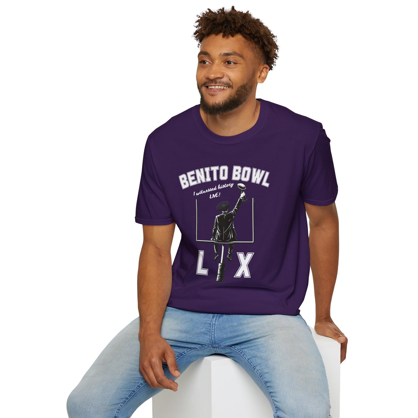 Benito Bowl LX Shirt – Witnessed History Live – Football Graphic Tee, Benito Bowl Shirt, Football Fan Gift, Puerto Rico Heritage Tee, Boricua Pride Gift