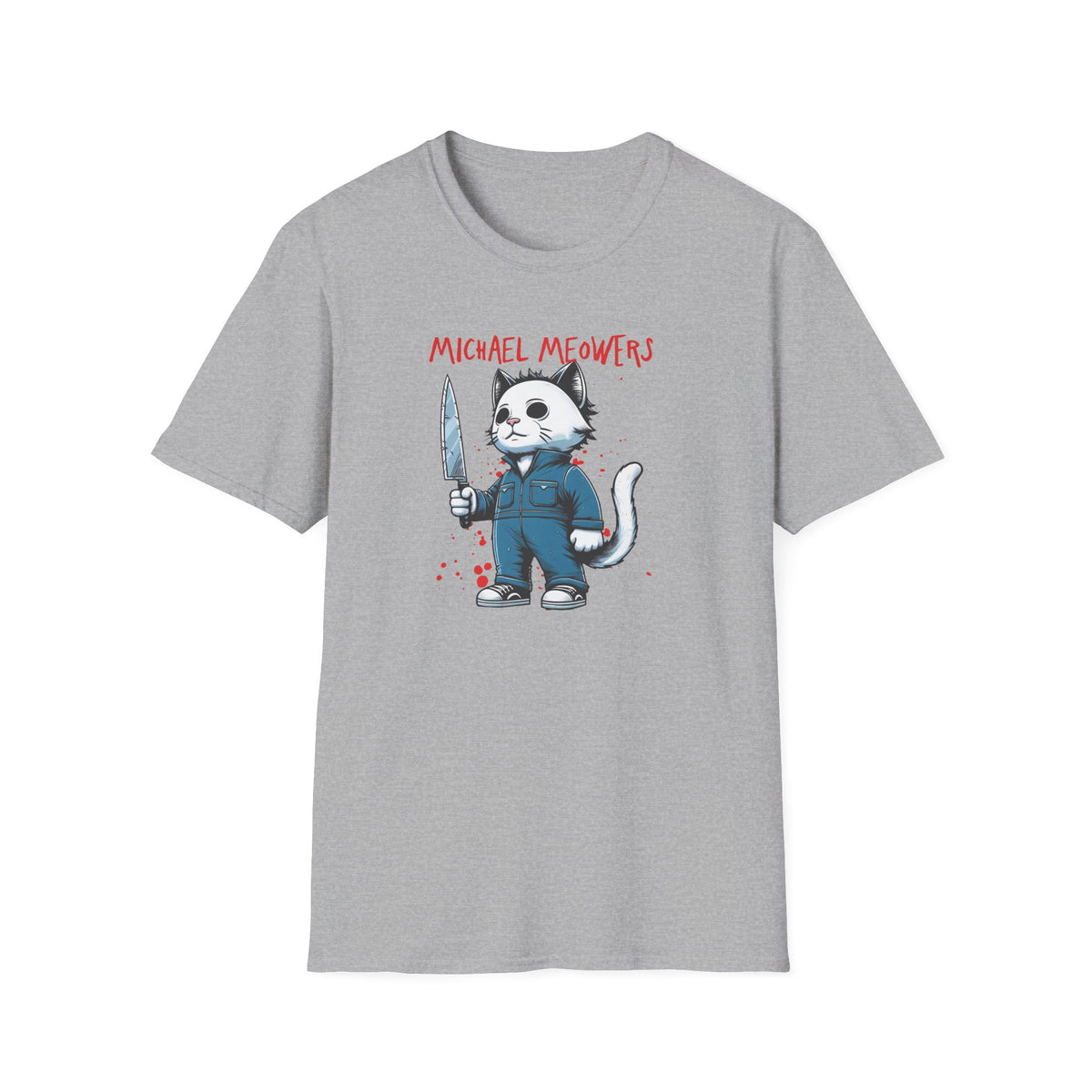 Michael Meowers Halloween Funny Cat T-Shirt, Scary Movie Tee, Halloween Cat Shirt, Horror Movie Cat Fan Gift, Horror Movie Character