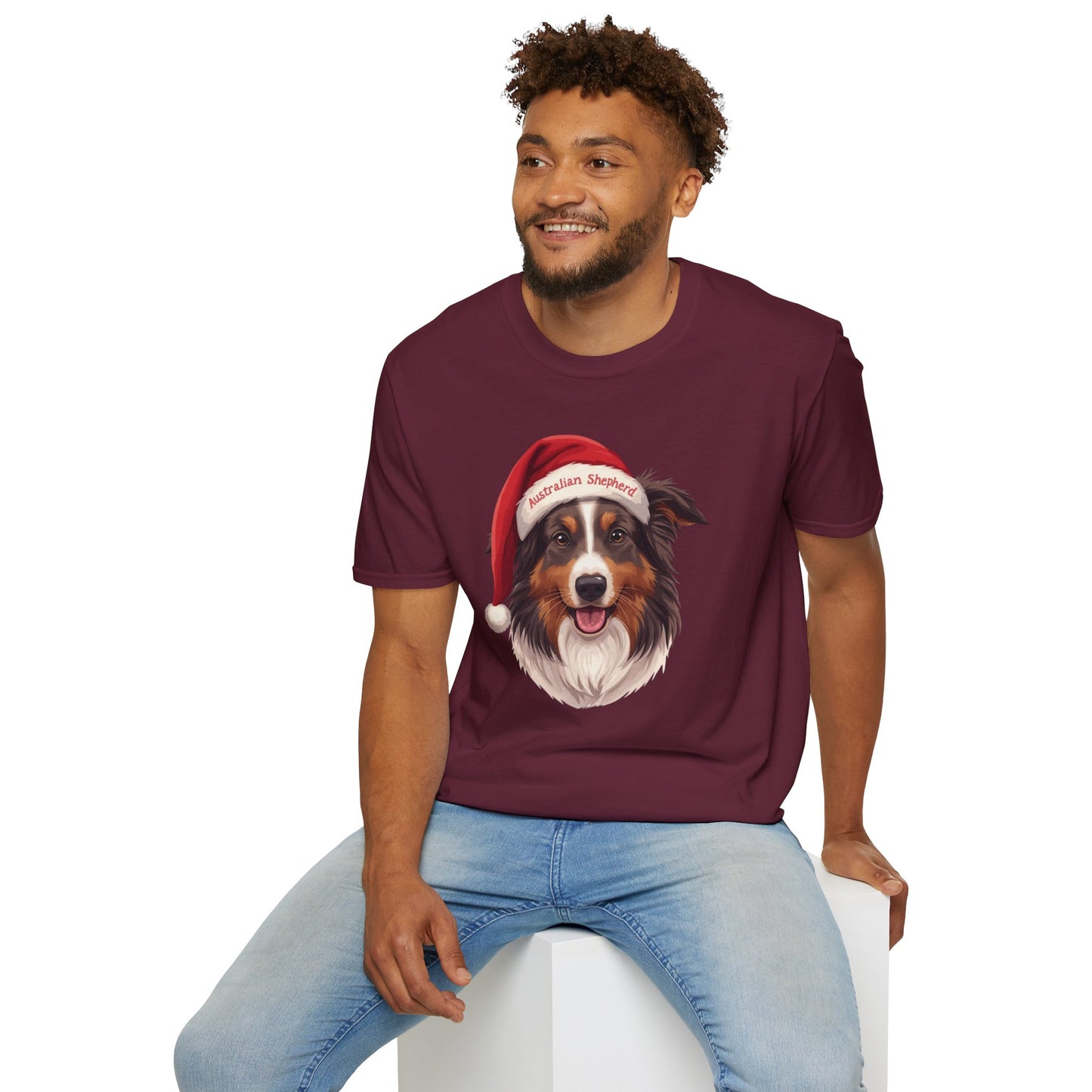 Australian Shepherd Dog Portrait Shirt – Aussie Dog Lover Gift, Cute Dog Mom Tee, Dog Dad Shirt, Pet Breed Apparel