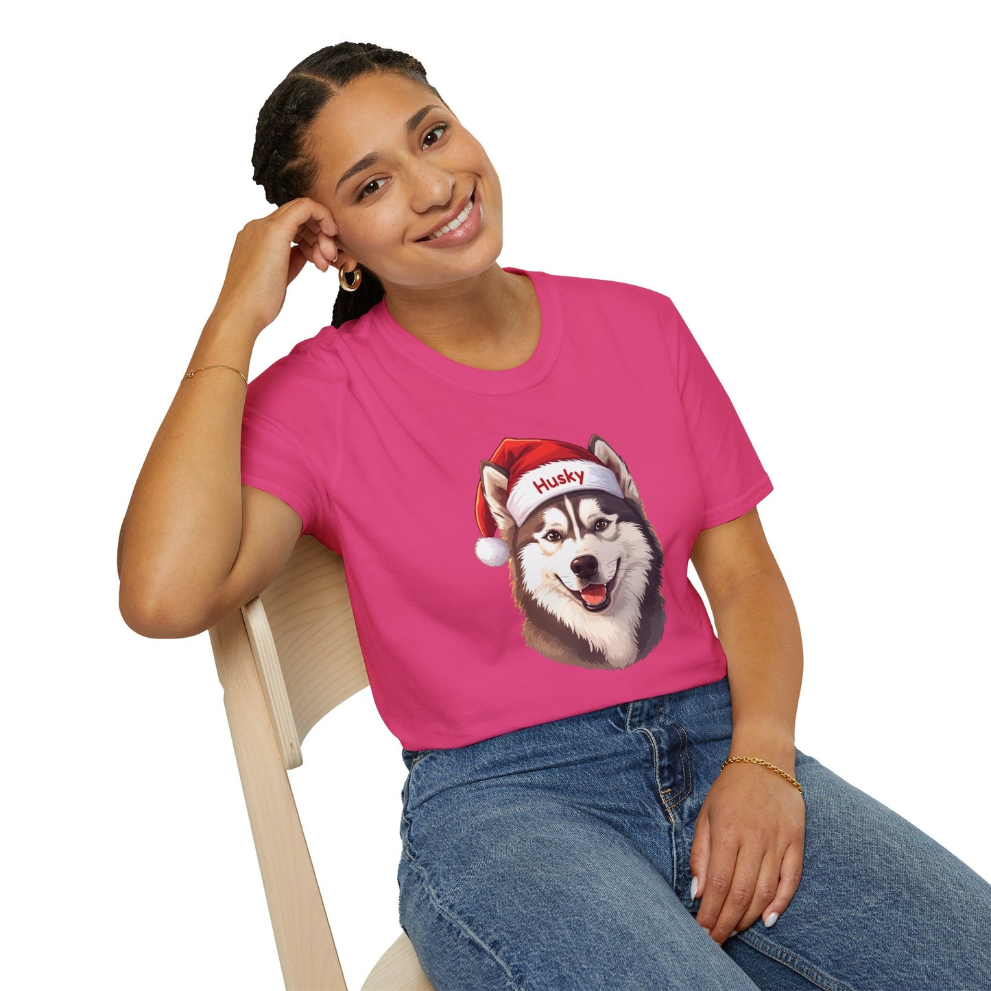 Siberian Husky Dog Portrait Shirt – Husky Dog Lover Gift, Cute Dog Mom Tee, Dog Dad Shirt, Pet Breed Apparel