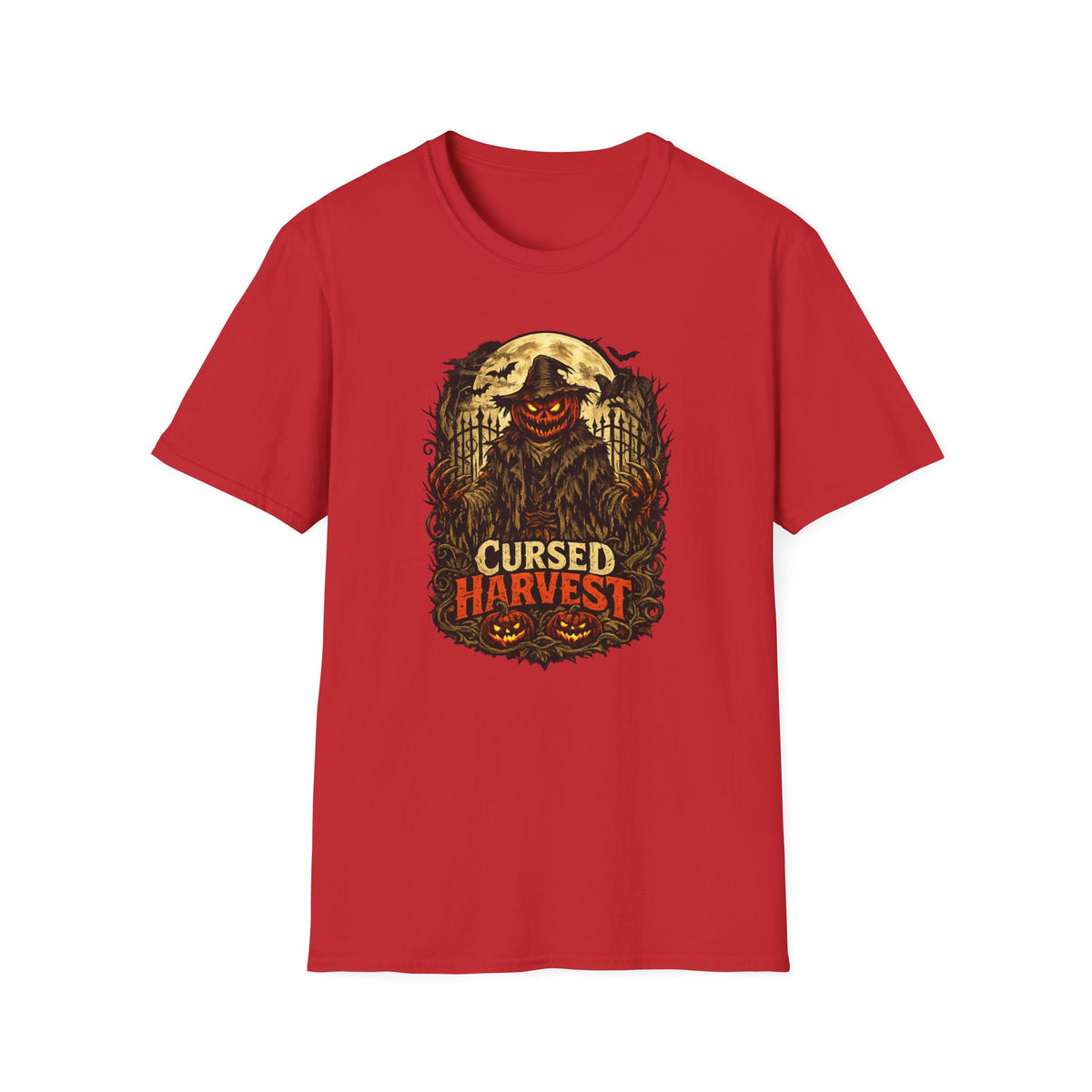 Halloween Scarecrow Shirt, Cursed Harvest T-Shirt, Scary Pumpkin Horror Tee, Haunted Harvest Shirt, Spooky Season Gift