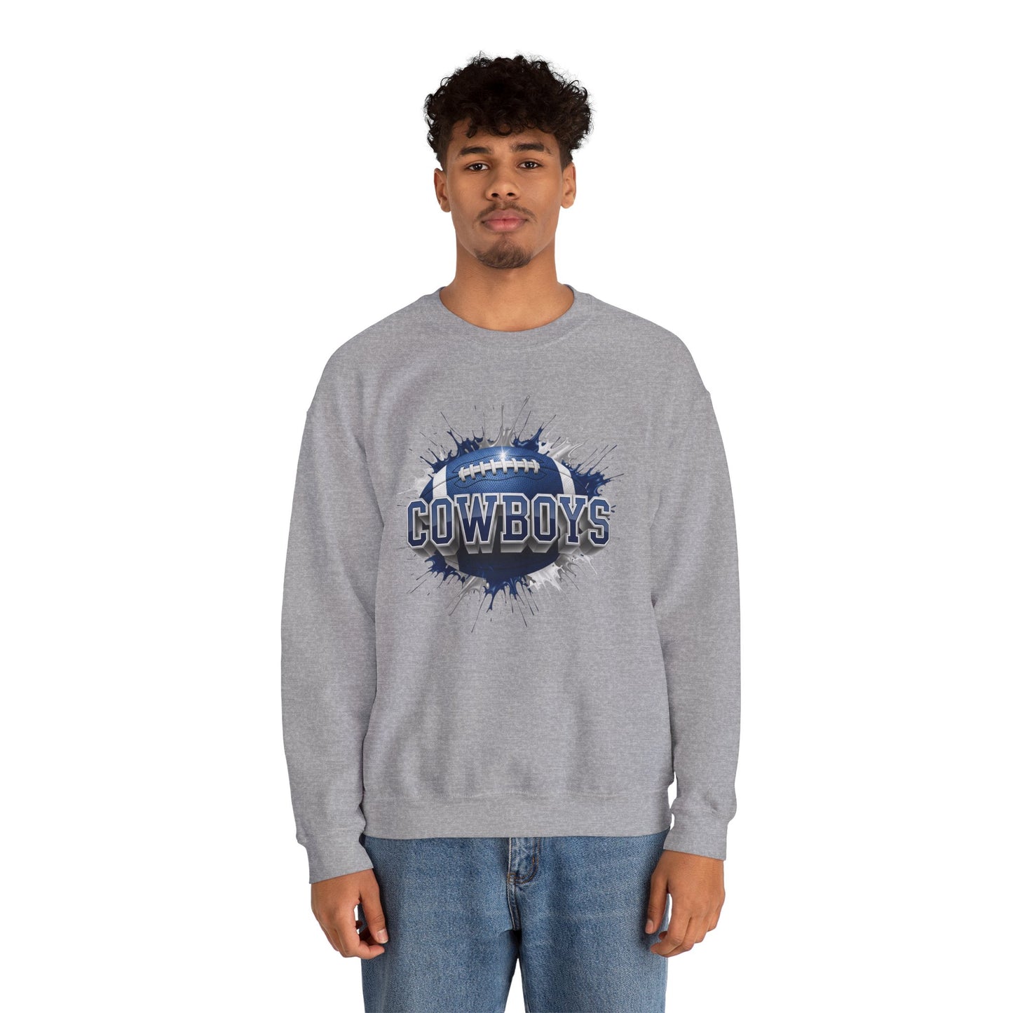 Dallas Football Sweatshirt, Dallas Team Sweatshirt, Football Gift for Dallas Fans, Game Day Sports Fan Football Apparel