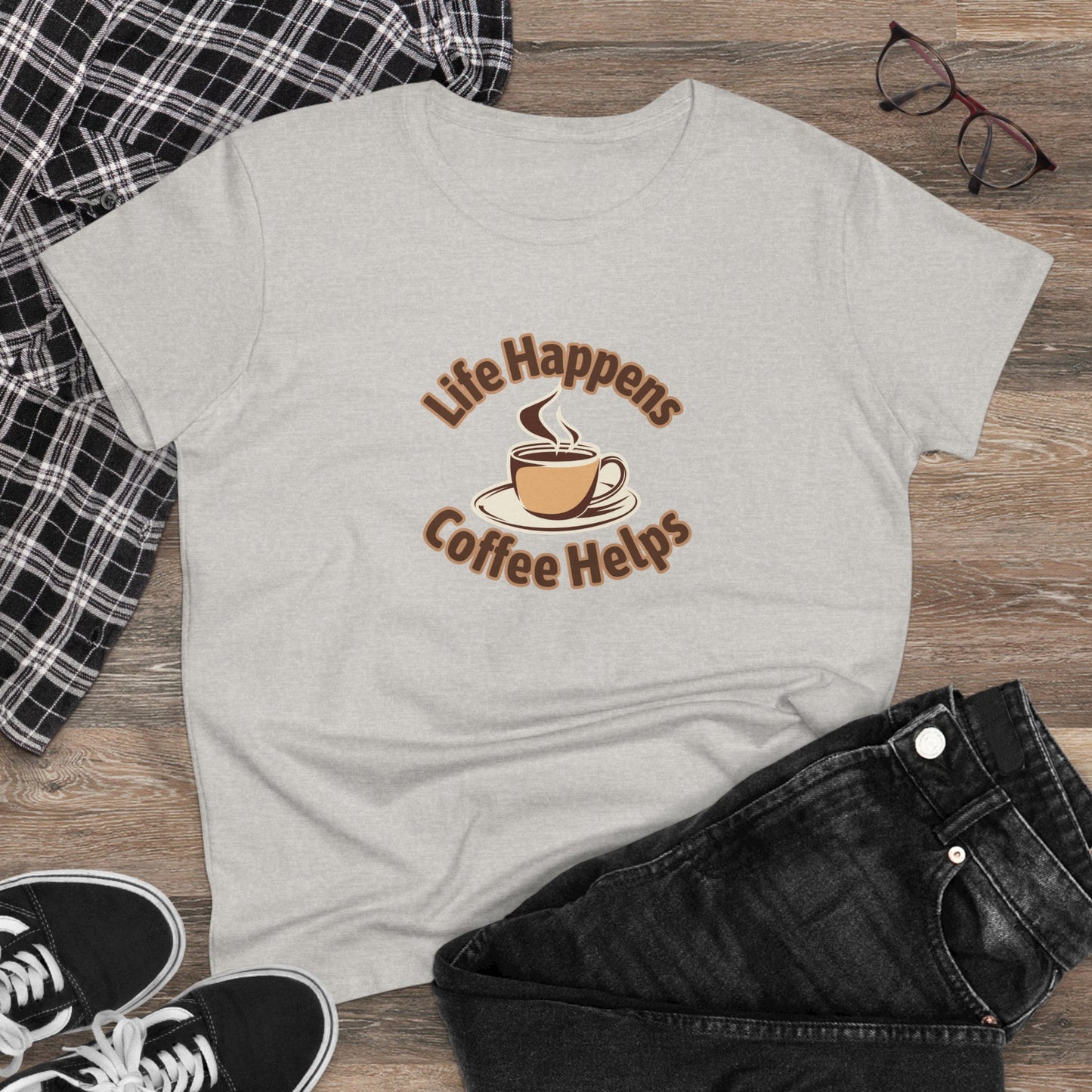 Life Happens Coffee Helps Shirt, Funny Coffee Shirt, Mother's Day Gift, Coffee Lover Gift, Mom Gift, Coffee Drinker Gift, Mother Gift
