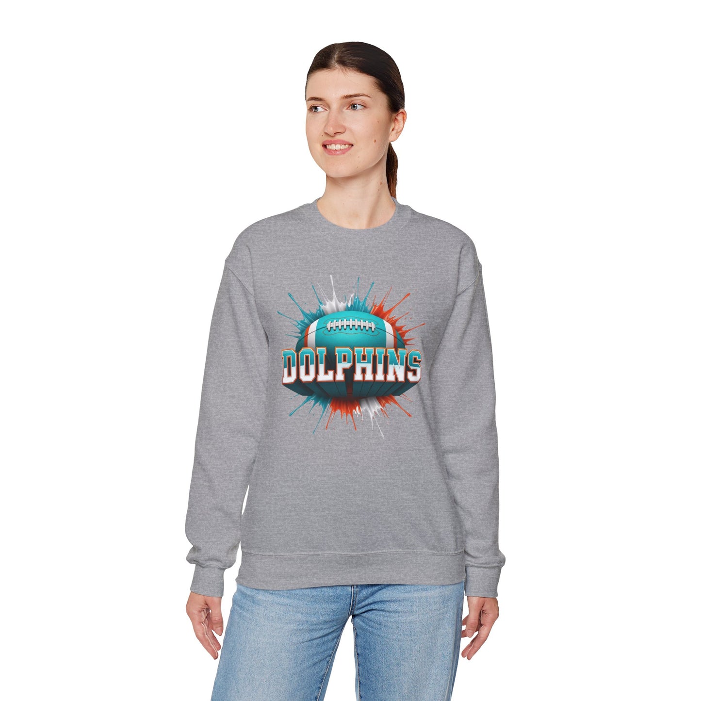 Miami Football Sweatshirt, Miami Team Sweatshirt, Football Gift for Miami Fans, Game Day Sports Fan Football Apparel