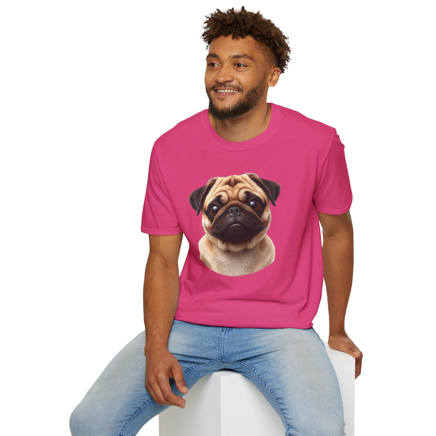 Pug Dog Portrait Shirt – Pug Dog Lover Gift, Cute Dog Mom Tee, Dog Dad Shirt, Pet Breed Apparel