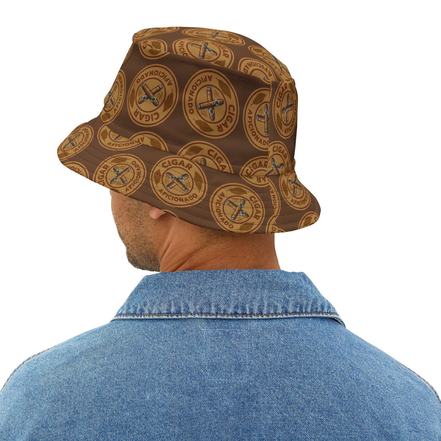 Cigar Aficionado Bucket Hat, BBQ Pool Party Hat, Cigar lover Gift, Cigar Aficionado, Dad Gift, Bucket Hat, Cigar Smoker